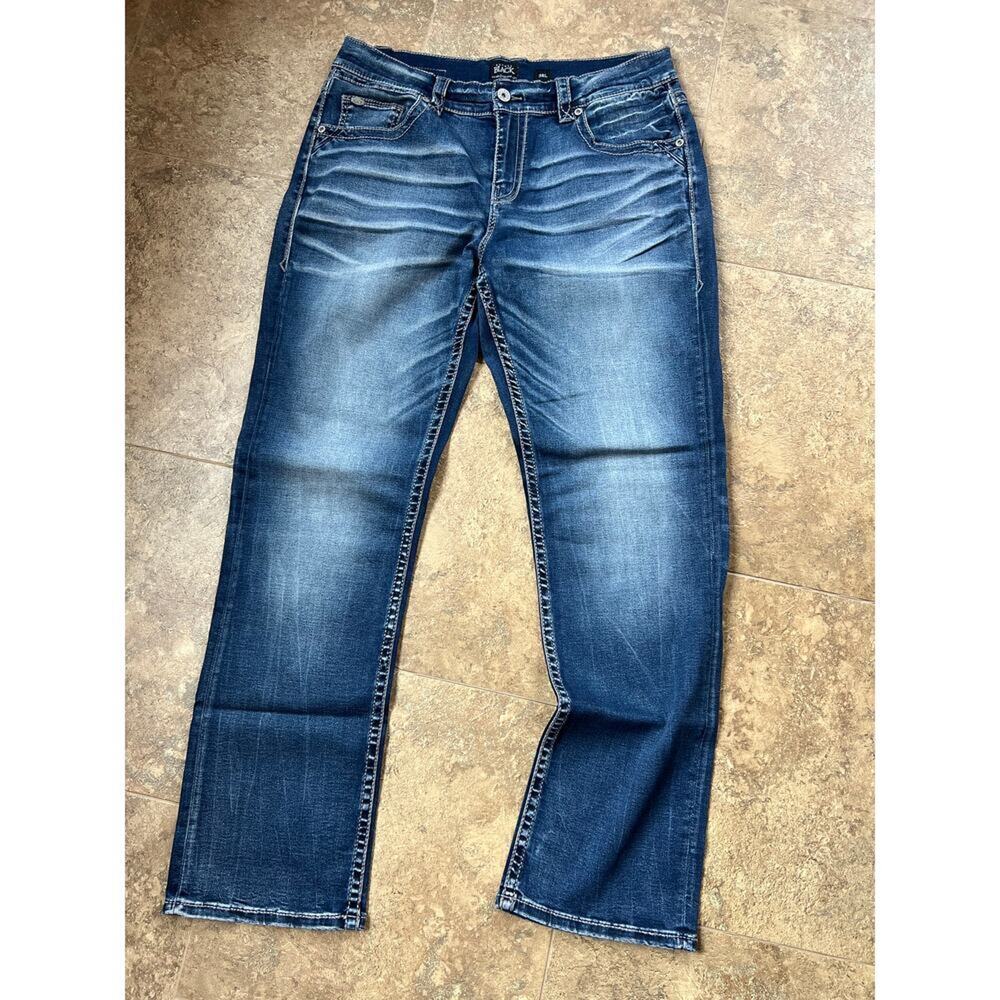Buckle Black Fit No 11 Straight Leg Stretch Denim Jeans, Men's size 38L